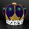 Light Up Mardi Gras King Crown Hat